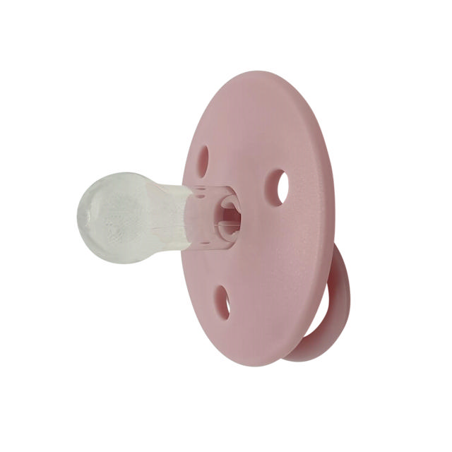 Round Pacifier Silicone 0m Red