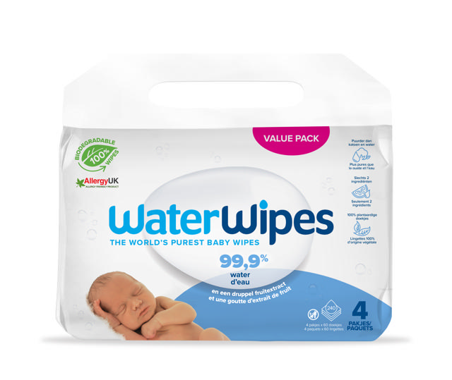 WaterWipes Bio 240pc (4 x 60 pc)
