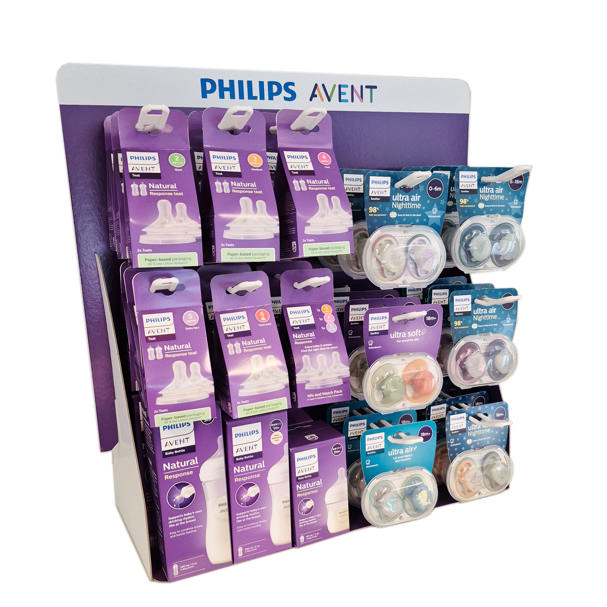 Avent display flessen en fopspenen
