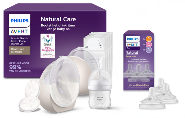 Borstkolf in bra dubbel + gratis multi teat pack