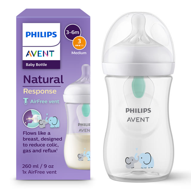 Natural 3.0 Airfree biberon 260 ml Elephant 